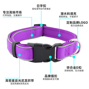 Collar Reflectante Nocturno para Perro, Neopreno Transpirable, Tallas XS, S, M, L, XL, para Perros Pequeños y Medianos - Product Image 5