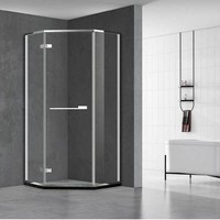 Salle de douche Diamond Type Cadre en aluminium Cabine de douche Vente chaude Portes de douche
