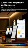 SHINELITE Panneau de commande central intelligent Tuya 3,5 pouces, écran tactile 4 groupes, radar de détection de présence humaine, variateur de lumière pour rideaux