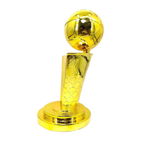 Trophée de championnat de basketball en résine plaqué or gravé, idéal pour les événements sportifs, les récompenses et la collection des fans
