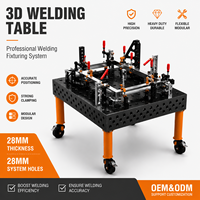 Mesa de Soldadura 3D de Hierro Fundido HT300, Nitrurada, de Alta Estabilidad y Resistente al Desgaste, para Fabricación Industrial Pesada