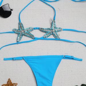 Personalizado em Estoque Novo Sexy <span class=keywords><strong>Micro</strong></span> Biquíni <span class=keywords><strong>Beachwear</strong></span> Flor Em Forma De Alta Corte Swimsuit Mulheres Thong Swimwear - Product Image 3