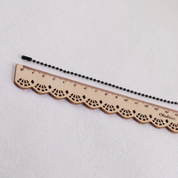 Chaîne à Billes en Fer de 2,4 mm, Noir, En Gros, pour Bijoux, Colliers, Vêtements, avec Finition Peinte Simple Plaqué, Adaptée aux Pendentifs