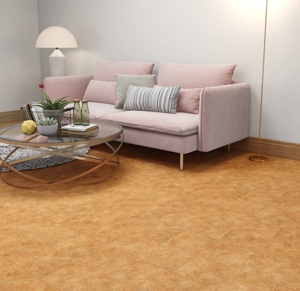 Sistema de Instalación Fácil con Clic, Tablas de Suelo SPC de 4 mm y 5 mm, Color Amarillo Claro, Aspecto de Concreto - Product Image 5