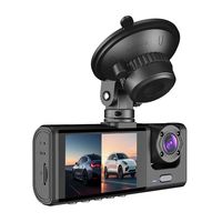 AD-370 Caméra embarquée 3 canaux 1080p avec caméra avant et arrière, écran LCD, boîte noire de voiture avec WiFi, capteur G, garantie 1 an