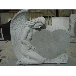 Grand fournisseur de chine Usa noir rouge personnalisé ange granit <span class=keywords><strong>marbre</strong></span> Monuments Tombstone pierres tombales avec cœur - Product Image 3