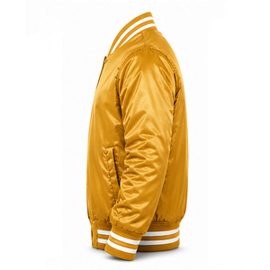 High Quality Factory Satin <b>Jacket</b> Wholesale Lightweight Milk Silk Satin Outerwear Full <b>Pilot</b> Custom Satin Varsity <b>Jacket</b> for Men - Product Image 5