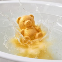 Bombe de bain effervescente en forme d'ours mignon à la lavande, parfum apaisant, bain relaxant, coffret cadeau de 6 pièces, vente en gros, OEM ODM personnalisé, 100g