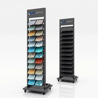 Boya Xxl231 Présentoir de porte en métal pour carreaux, personnalisable, amovible, de luxe, facile à monter, double rangée, vertical, simple, pliable et portable