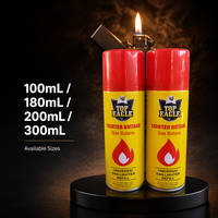 Prix d'usine – Bouteille de gaz butane haute pureté 180 ml, 200 ml, 300 ml avec plusieurs buses pour recharge de briquet torche