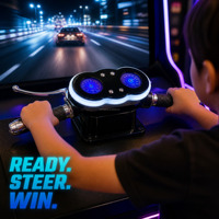 Console de jeu vidéo d'arcade pour enfants, simulateur de course de moto avec volant, pour centre de jeux, à partir de 6 ans
