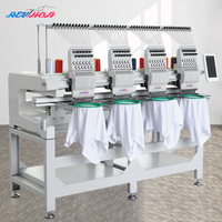 Meilleure vente Machine à broder industrielle par ordinateur Machine à broder numérique à quatre têtes Machine à broder plate à grande vitesse