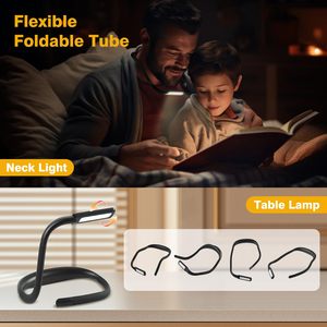 Lampe de lecture LED rechargeable longue durée, design original, lampe de lecture pour le cou, rechargeable par USB - Product Image 2