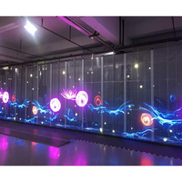 Pantalla LED Modular Transparente para Exteriores de Supermercados, Gran Pantalla Publicitaria Luminosa