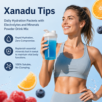 Poudre d'électrolytes XANADU |   Boisson Énergisante Personnalisée OEM aux Saveurs/Recettes de Fruits en Sachets – Hydratation, Énergie, Concentration, Supplément Sportif en Gros