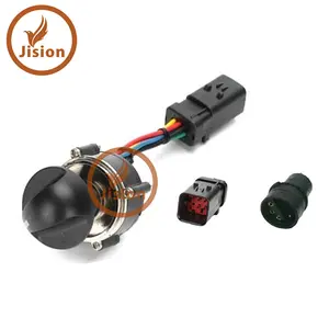 Jision Kenop Motor Throttle, Rakitan Sakelar Putar untuk Ekskavator Kucing E329D