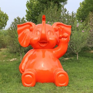Lớn ngoài trời Vườn điêu khắc trang trí nhà máy cung cấp phim hoạt hình voi Tượng nghệ thuật trừu tượng DIY công viên trang trí - Product Image 6