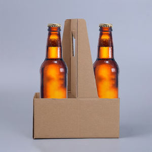 Scatola Portabottiglie di Birra in Cartone Ondulato Resistente, Confezione da 4 con Manico, per Uso Commerciale, Spedizione e Stoccaggio per Ristoranti - Product Image 2