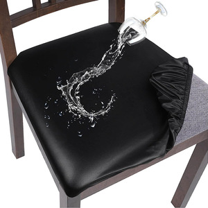 PU Waterproof Chair Cover Elastic Square Seat Protector For Hotel Home Use - Product Image 1