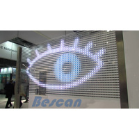 Affichage LED transparent Bescan, signalisation numérique pour vitrines et ascenseurs pour centres commerciaux, écrans LED transparents