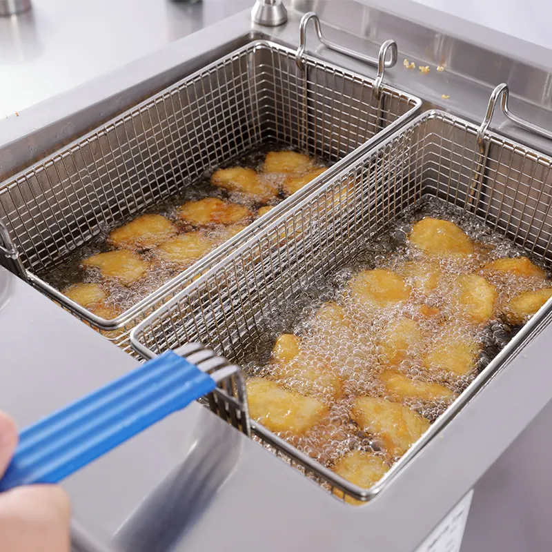 5000W Single Frying Tank Food Truck Induction Chicken Wings Fat Fryer for Tempura Snack Shrimp