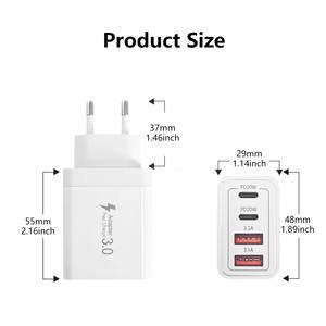 Tête <span class=keywords><strong>de</strong></span> charge rapide USB multi-ports, compatible avec les téléphones mobiles Android et <span class=keywords><strong>Apple</strong></span> 17, <span class=keywords><strong>chargeur</strong></span> rapide PD40W - Product Image 2