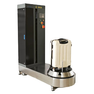 Goldtec <span class=keywords><strong>Film</strong></span> aeroporto porta bagagli avvolgitrice completamente automatica macchina imballatrice bagagli con pellicola estensibile - Product Image 5