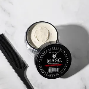 Tùy Chỉnh Nhãn Hiệu Riêng Mens Matte Đất Sét Texturizing Tóc Tự Nhiên Sáp Pomade Tạo Kiểu Tóc Dán