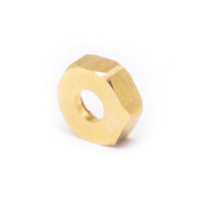 Écrou hexagonal extérieur en laiton OEM de haute qualité, personnalisé, avec filetage, doré, fabriqué en Chine - Product Image 3