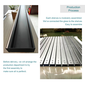 Almacenamiento Vino Exhibición Pared Metal Acero Estante de libros flotante Cocina Esquina Niveles <span class=keywords><strong>Estantes</strong></span> de almacenamiento de zapatos de <span class=keywords><strong>madera</strong></span> <span class=keywords><strong>para</strong></span> sala de estar - Product Image 5