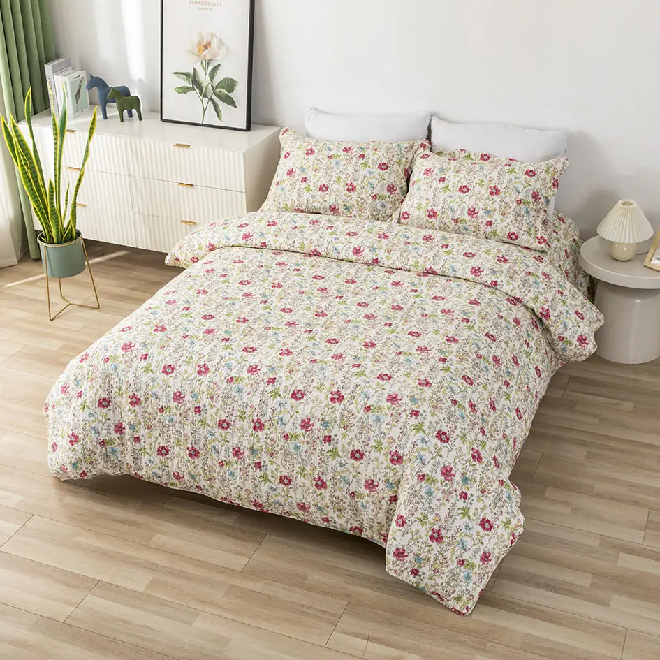 Comforter Sets Bedding Luxury Direct Sales Low Moq Soft Sheet Pillowcase Sets Bedding Bed Sheet Set