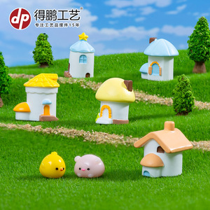 Casa de Verano en Miniatura, Manualidades de Resina, Adorno de Escritorio DIY, Decoraciones de Estilo de Dibujos Animados - Product Image 2