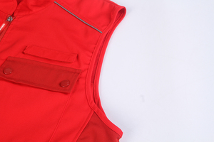 Reportero de utilidad personalizado Multi bolsillo pesca hombres fotógrafo uniforme seguridad Denim tejido trabajo Softshell cargo chaleco - Product Image 4