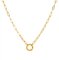Collier Pendentif Circulaire Croisé Réglable en Acier Inoxydable, Accessoire de Mode, Forme d'Étoile, Forme de Cœur, Croisé Circulaire
