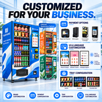 Distributeur automatique de boissons et de snacks RUNYANG personnalisé pour l'extérieur, à monnayeur, à vendre en Europe