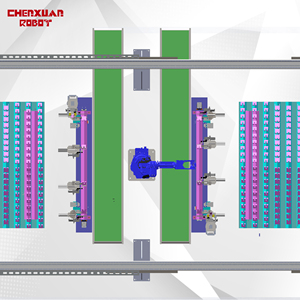 Premier fabricant chinois pour la conception de lignes de production de soudage de supports de rouleaux de convoyeur de grande taille avec robot portique - Product Image 1
