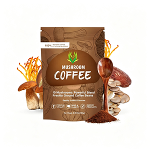 OEM ODM Champignon Café 10 Champignons Mélange puissant Café en grains fraîchement moulu Boisson Favorisant la concentration Vitalité Poudre de café - Product Image 1