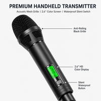 Microphones sans fil portatifs pour discours de culte en église, sanctuarium, mosquée, avec suppression de bruit acoustique et tonalité pure