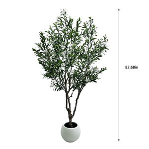 Nhân Tạo Chi Nhánh Bán Buôn Lụa Lớn Nhựa Olive Lá Giả Cây Trái Cây 5ft <span class=keywords><strong>180Cm</strong></span> 6ft Nhân Tạo Olive Cây Đối với Trang Trí Nội Thất - Product Image 6