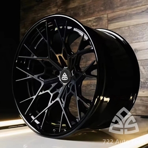 Cerchi in Lega di Alluminio 6061 T6 Forgiati su Misura 722auto, Design Concavo Nero Semi-Lucido 5x112/114.3/120 per <span class=keywords><strong>Mercedes</strong></span> <span class=keywords><strong>Classe</strong></span> <span class=keywords><strong>C</strong></span> ed E - Product Image 1