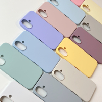 Coque de téléphone couleur unie en Silicone liquide pour iPhone 16 Pro max 16 Plus 16 Pro 15 14 13 12 11