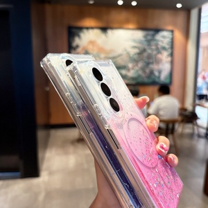 Funda Transparente con Lentejuelas y Estrellas Brillantes para <span class=keywords><strong>Samsung</strong></span> Galaxy Z <span class=keywords><strong>Fold</strong></span> 7 6 5 4 <span class=keywords><strong>3</strong></span>, Carga Inalámbrica, Magnética, con Degradado de Color - Product Image 4