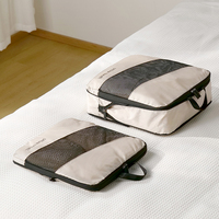 Organisateur de vêtements de voyage personnalisé de haute qualité, ensemble de 6 sacs de compression, cubes d'emballage à fermeture éclair pour bagages de voyage