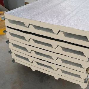 中国专业聚氨酯夹芯板供应商Pu Pur墙板聚异氰脲酸酯砂墙墙板 - Product Image 4