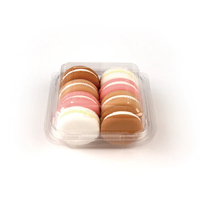 Conteneur d'élimination des aliments bon marché pour gâteau dessert cuisson Boîte d'emballage blister en plastique transparent à clapet pour biscuit pâtisserie