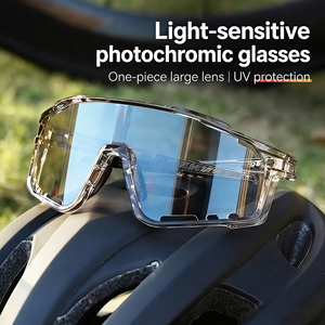 Lunettes <span class=keywords><strong>de</strong></span> cyclisme d'extérieur à grande monture, lunettes <span class=keywords><strong>de</strong></span> soleil coupe-vent pour la randonnée et le <span class=keywords><strong>ski</strong></span>, lunettes <span class=keywords><strong>de</strong></span> sport photochromiques unisexes pour la randonnée - Product Image 3