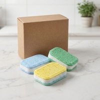 Tablettes lave-vaisselle solides écologiques tout-en-un pour eau dure, nettoyage en profondeur, élimination des taches d'huile, détergent brillant