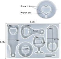 Kit de moules en résine pour ouvre-bouteille, moules en silicone pour ouvre-bière en résine époxy, moules de moulage en résine DIY pour tire-bouchon à vin