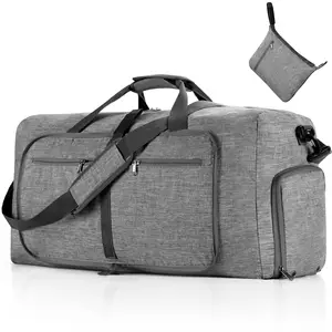 Hot Selling Foldable Duffel Bag Waterproof Tear Resistant with Shoe Compartment Ideal Overnight Travel Bag for Men