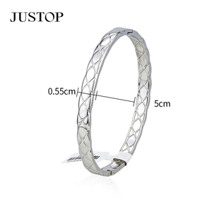 Bangles OEM/OEM custom waterproof stainless steel Gold plating Fashion Jewelry hypoallergenic supplies mother of pearl bangle - Product Image 6